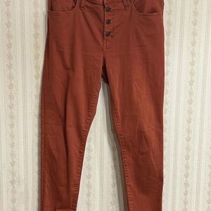 Rust Button-Fly Pants